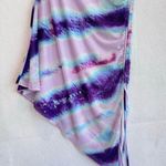 Blanc Clothing Tie Dye Asymmetrical Bodycon Mini Dress Purple Blue Pink Y2K S Photo 5