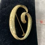 Mamselle Brush Gold Tone Letter O Initial Brooch Pin Photo 1