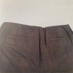 Women's Brown Plaid Straight Leg Crop Pants Size 16 Photo 11