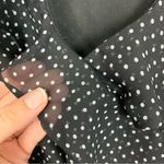 Honey Punch Black Polka Dot Long Sleeve Crop Top Size Medium Photo 9