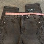 EXPRESS Super High Waisted Black Tonal Snakeskin Print Slim Ankle Jeans … Photo 11