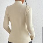 TurtleNeck Pullover Casual Button Long Sleeve Light Sweater Size M Photo 1