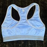Forever 21 Women’s Large Blue with Black Stripes Racerback Sports Bra - No Padding Photo 1
