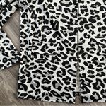 Serra  Black and Gray Leopard Print Oversized Blazer Photo 1