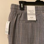 Ophelia Roe New NWT  Gray Black Plaid Mid-Rise‎ Jogger Size Medium Photo 2