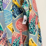  Castles of Disney Parks D23 Postage Stamps Denim Jacket Size L NEW Photo 3
