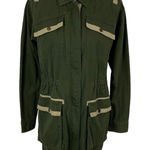 CAbi  Green Military Jacket Small Zip Up Utility Cargo Style Casual Photo 0