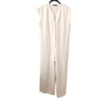 ZARA Wide Leg Jumpsuit White Small Photo 1