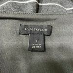 Ann Taylor ‎ Sheath Dress S Gray White Stripe Ruched Waist Long Sleeve Over Knee Photo 9