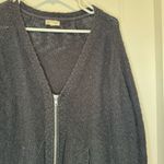 Silence + Noise 5/$20 Black Knit V Neck Zip Up Sweater Top Size S Photo 1