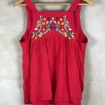 Self Esteem Red Embroidered Tank Top NWT Size Medium Photo 8
