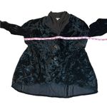 J.Jill black velvet jacket with chiffon neckline Photo 2