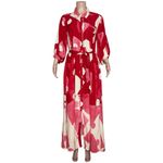 Anthropologie MAEVE x  Mona Linen Shirt Dress, Red, Medium Photo 9