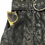 Haute Monde  Black Faux‎ Snakeskin Mini Skirt Photo 4