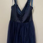 Mori Lee Navy tulle formal dress Photo 4