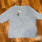 Ella Moss  baby blue short sleeve lightweight summer sweater texture XL NWT fairy Photo 0