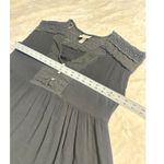 Knox Rose  Blouse Women's Large Black Lace Upper Babydoll Sleeveless V-Neck Top Photo 3