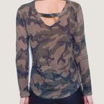 Generation Love  Blair Camouflage Linen Top Long Sleeve Medium Cut Out Photo 10