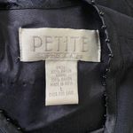 Petite Sophisticate  Whimsygoth Black Mesh Velvet Floral Beaded Blouse Top L Photo 6