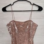 Garage Women's Size Small Pink Velvet Sleeveless Thong Back Bodysuit Photo 3