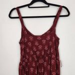 Market & Spruce Burgundy Jumpsuit NWT Size Small Sleeveless Jumpsuit Floral Photo 4