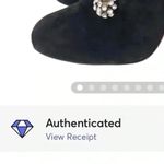 Christian Louboutin Bootini MJ 100mm Black Suede Crystal Button Booties 37 Rare Photo 9