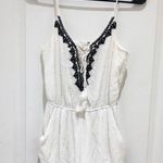 LA Hearts  Lace Up Romper White Coverup S Photo 0