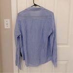 Lilly Pulitzer Seaview Pinstripe Point Collar Long Sleeve Button Down Blouse Photo 5
