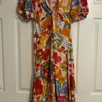 White Closet Floral Fruit Midi Dress Photo 1