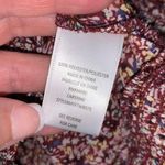 Love, Fire Womens Blouse Top Shirt Ruffled Smocked Hem Sheer Floral Red XS Photo 11