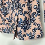 J.Crew  Floral V-Neck Tie Waist Wrap Blouse Top Women's Size 4 Pink Navy Blue Photo 4