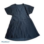 ZARA  black polka dot satin pleated dress XS Photo 0