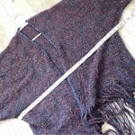 Vintage Fringe Cardigan Sweater womens Purple (one size) bohemian grunge shabby Size undefined Photo 1