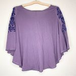We The Free  Free People Purple Velvet Design Flowy Tee Size XS Photo 1