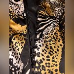 Vintage Silk Blazer with Leopard/Tiger Stripes Medium Black Photo 12