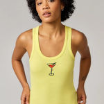 Urban Outfitters NWT  Yellow Martini Embroidered Tank Photo 0