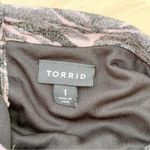 Torrid Dark Grey & Pink Zebra Hacci Mock Neck Trapeze Dress, Size 1X Photo 3