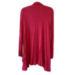 LOGO By Lori Goldstein Plus Size 1X Pink Open Front Drape Cardigan Sweater Photo 2