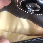 Coach Brown Monogram Silver Twist Lock Bifold Wallet with Contrasting Stitch Photo 10