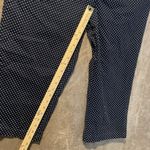 Croft & Barrow Croft Barrow Pants Womens 12 Stretch Classic Fit Navy Blue Polka Dot Capri Crop Photo 6
