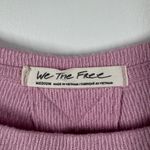 Free People We the Free Top Women Size M Snowy Thermal Shirt Pink Purple Spring Photo 4