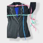 Longhorn by‎ Niver Western Wear Vintage 100% Worsted Wool Blazer Size 6 Black Photo 3