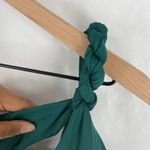 Shade & Shore  Lightly Lined One Shoulder Bikini Top Womens 34DD Teal Keyhole Photo 2