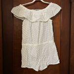 Madewell White Off the Shoulder Swiss Dot Romper Size S Photo 3