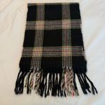 Plaid Scarf Black Red Gold White 62”x10” Fringe Unisex Photo 2