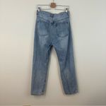 Princess Polly Holly Asymmetric Straight Leg Jeans Light Wash Size 8 Photo 5