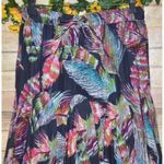 Mix Nouveau Colorful Feathers Maxi Skirt Size M Gypsy Boho Festival Art to Wear Black Size M Photo 2