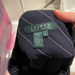 Ralph Lauren Y2K silk navy blue white stripe chevron flowy skirt wide band Photo 5