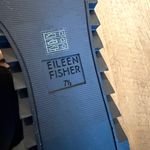 Eileen Fisher  Kenille Black suede Genuine Shearling Trim Wedge Bootie size 7.5 Photo 6