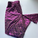 High Waist Fish Scale Printed Tummy Control Pants Workout Leggings Pink Mediun Black Size M Photo 1